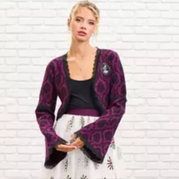 Her Universe Disney NWT  Haunted Mansion Sweater Jacket Size Medium - Picture 5 of 7